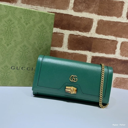 Hyper Peter with bamboo Diana wallet chain Gucci 0823